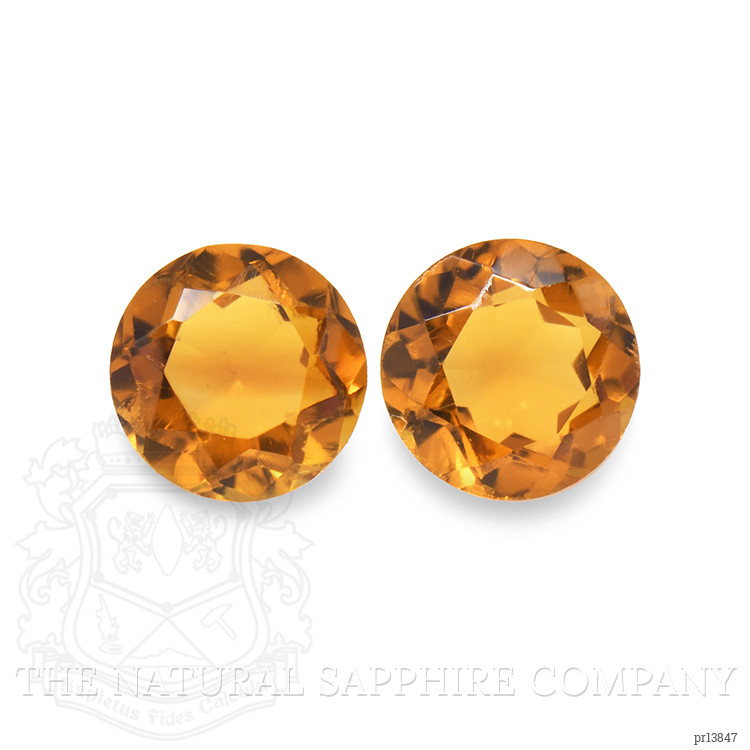 0.84 Ct.Tw. Yellowish Orange Madeira Citrine Pair from Brazil