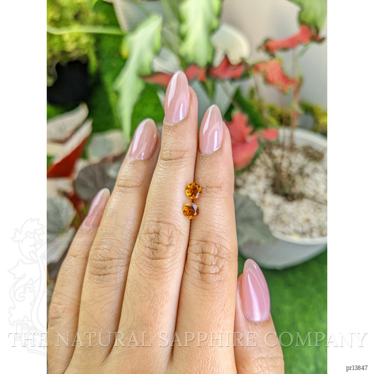 0.84 Ct.Tw. Yellowish Orange Madeira Citrine Pair from Brazil