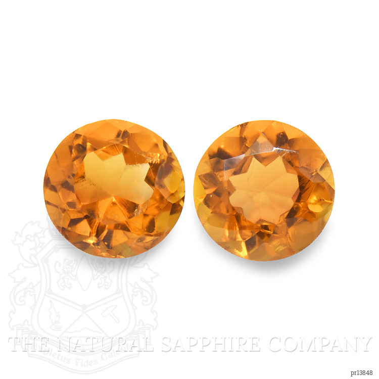 0.92 Ct.Tw. Madeira Citrine Pair from Brazil