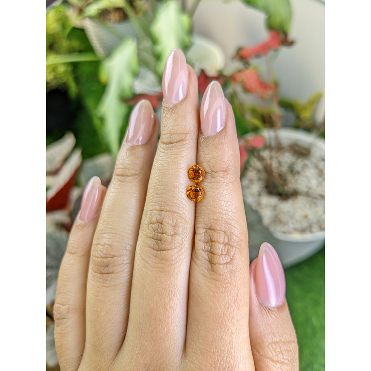 0.92 Ct.Tw. Madeira Citrine Pair from Brazil