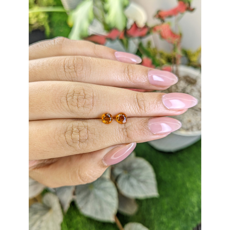 0.92 Ct.Tw. Madeira Citrine Pair from Brazil