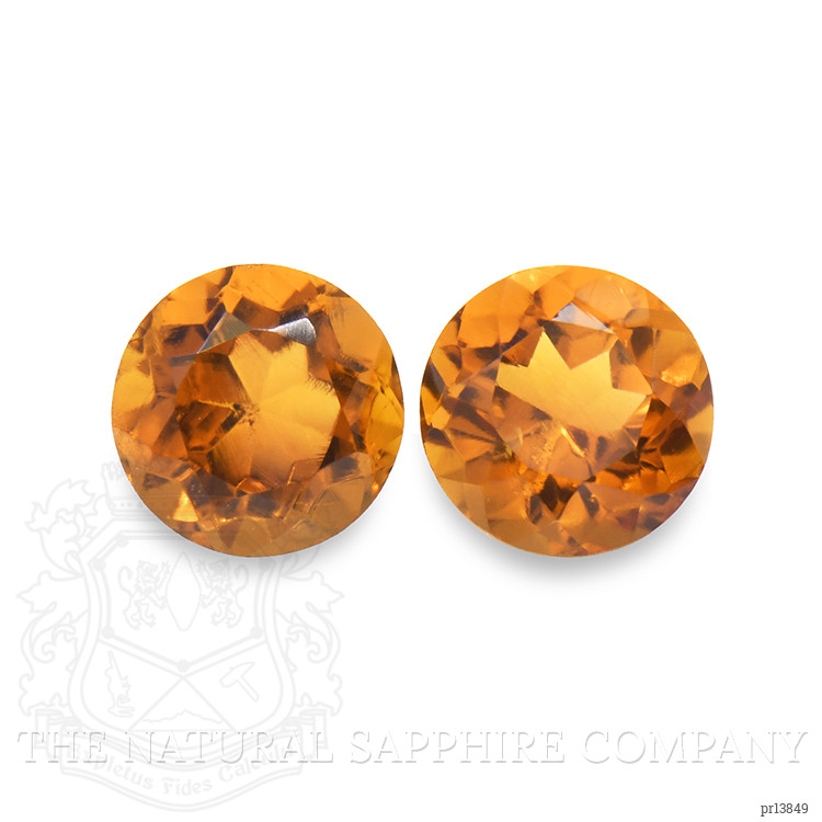 0.94 Ct.Tw. Orange Madeira Citrine Pair from Brazil