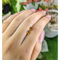 0.97 Ct.Tw.Total Carat Weight Madeira Citrine Pair from Brazil Life Style