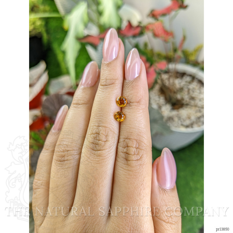 0.97 Ct.Tw. Madeira Citrine Pair from Brazil