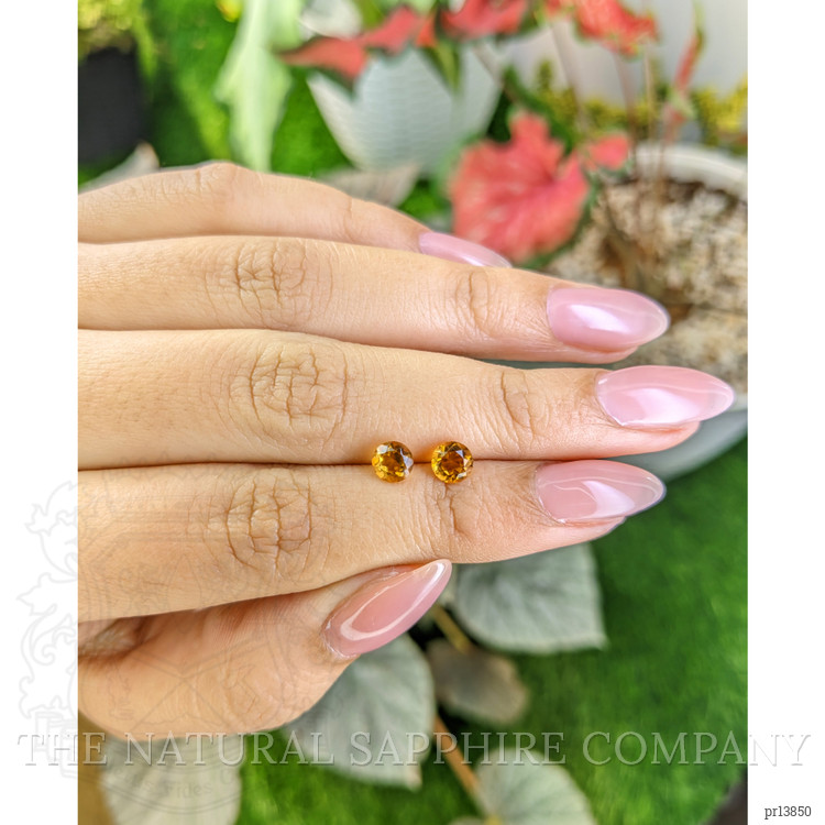 0.97 Ct.Tw. Madeira Citrine Pair from Brazil
