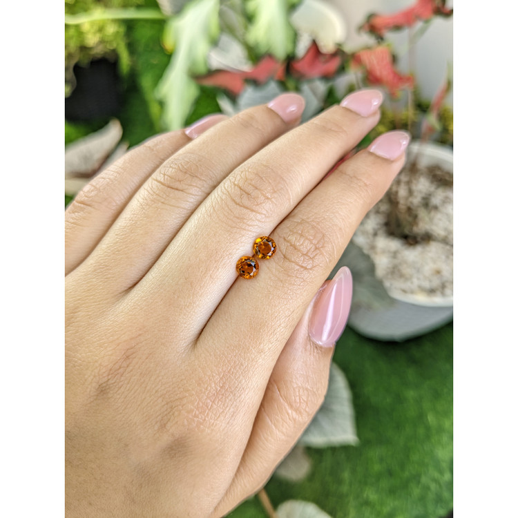 0.89 Ct.Tw. Madeira Citrine Pair from Brazil