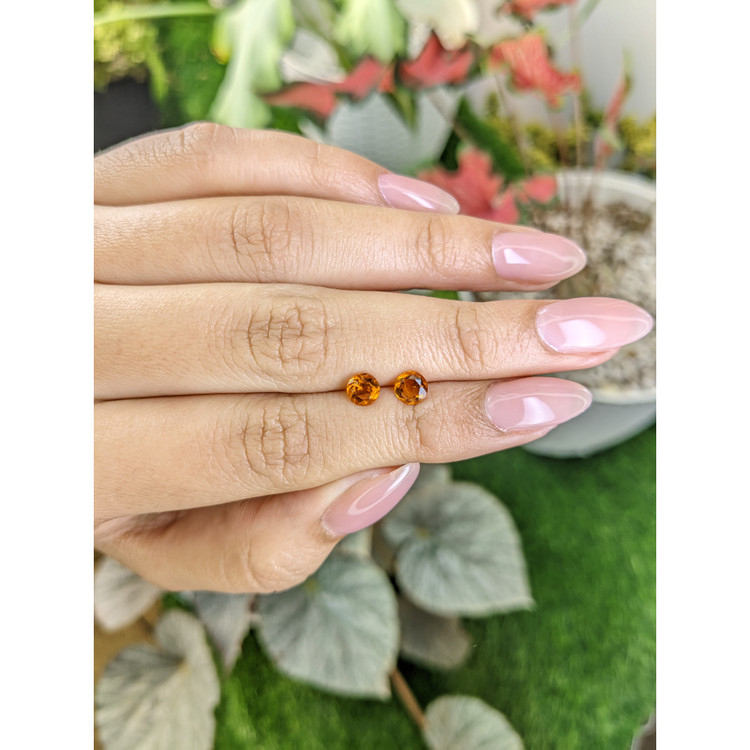 0.89 Ct.Tw. Madeira Citrine Pair from Brazil