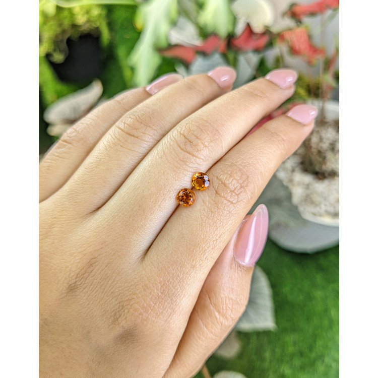 0.95 Ct.Tw. Madeira Citrine Pair from Brazil