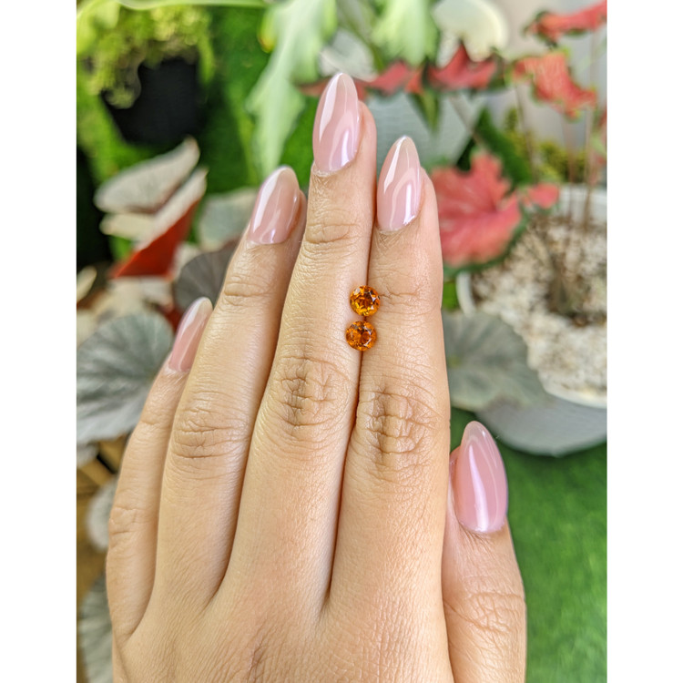 0.95 Ct.Tw. Madeira Citrine Pair from Brazil