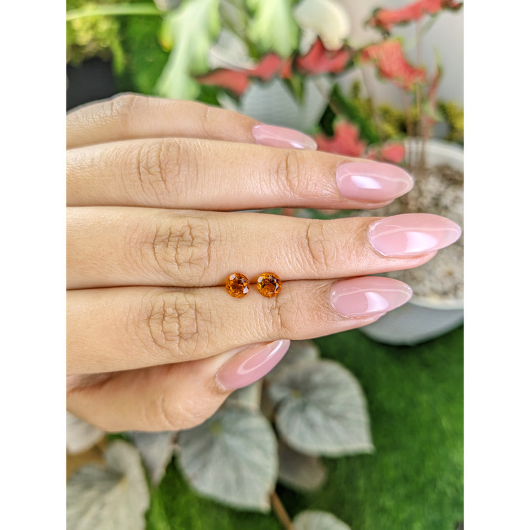 0.95 Ct.Tw. Madeira Citrine Pair from Brazil