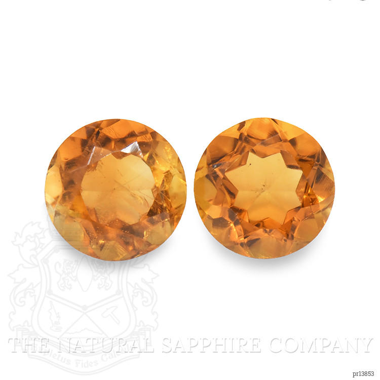 0.93 Ct.Tw. Yellowish Orange Madeira Citrine Pair from Brazil