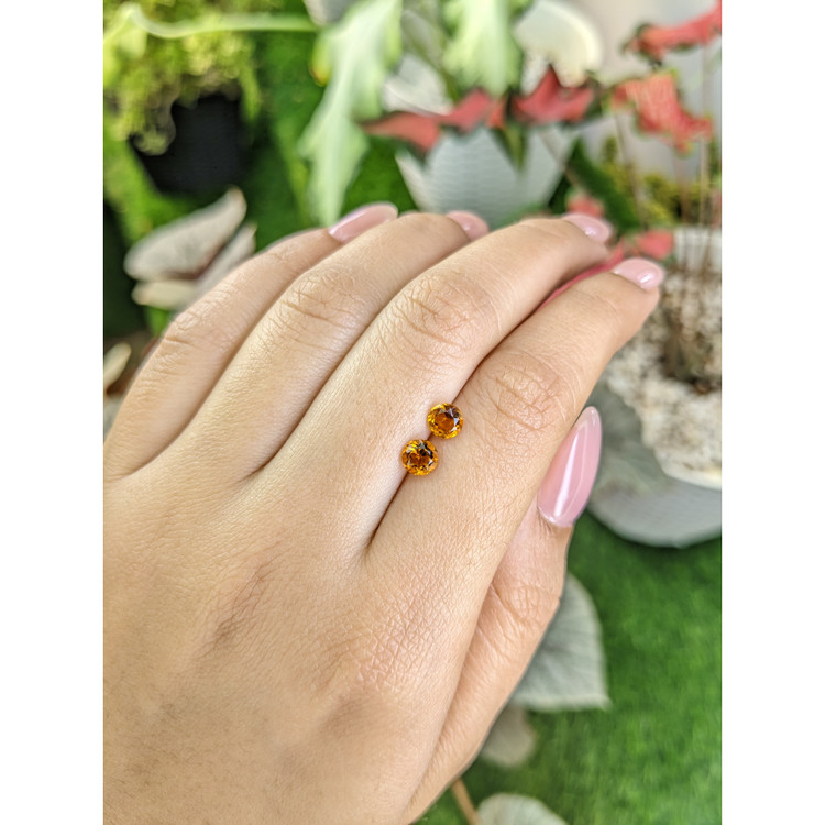 0.93 Ct.Tw. Madeira Citrine Pair from Brazil