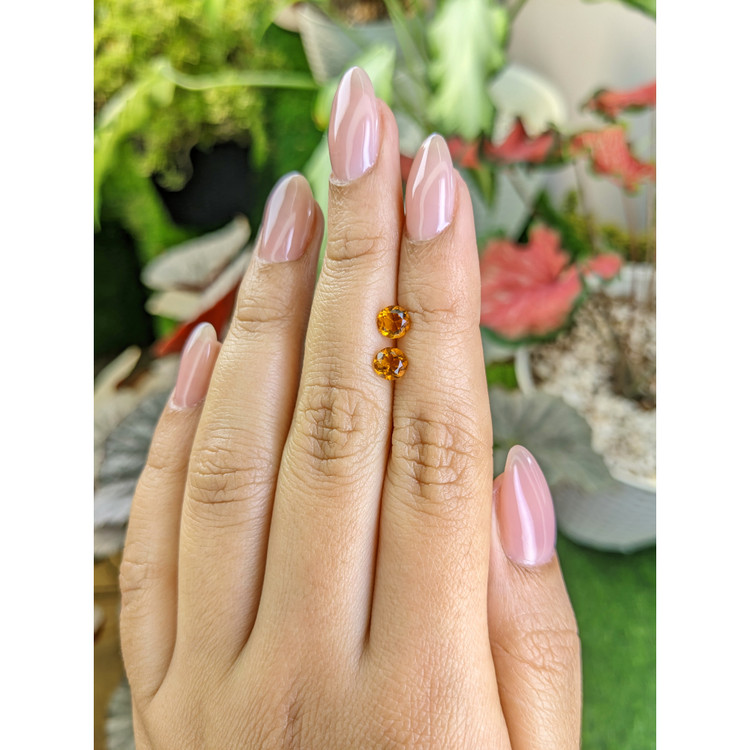 0.93 Ct.Tw. Madeira Citrine Pair from Brazil