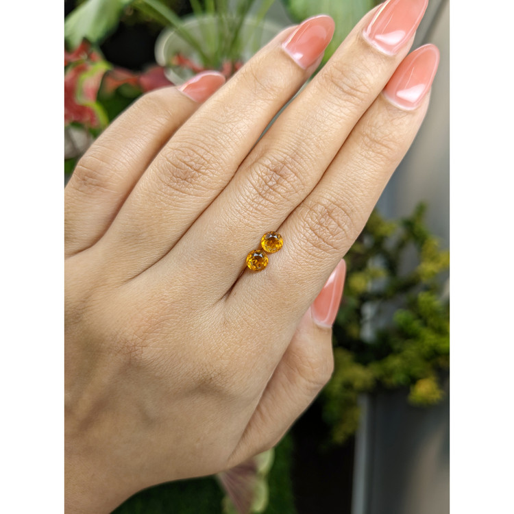 0.93 Ct.Tw. Madeira Citrine Pair from Brazil