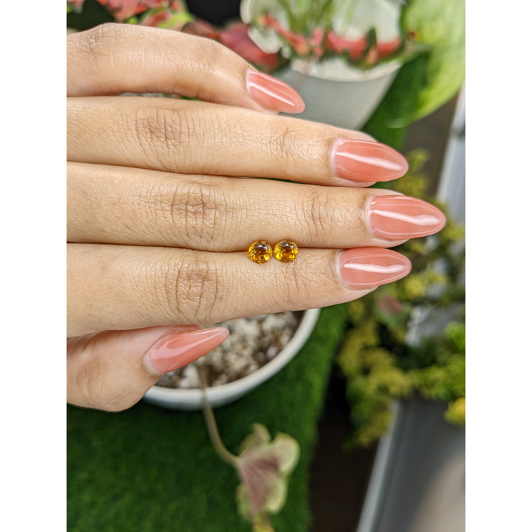 0.93 Ct.Tw. Madeira Citrine Pair from Brazil