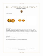 0.91 Ct.Tw.Total Carat Weight Madeira (Reddish Orange) Citrine Pair from Brazil Appraisal