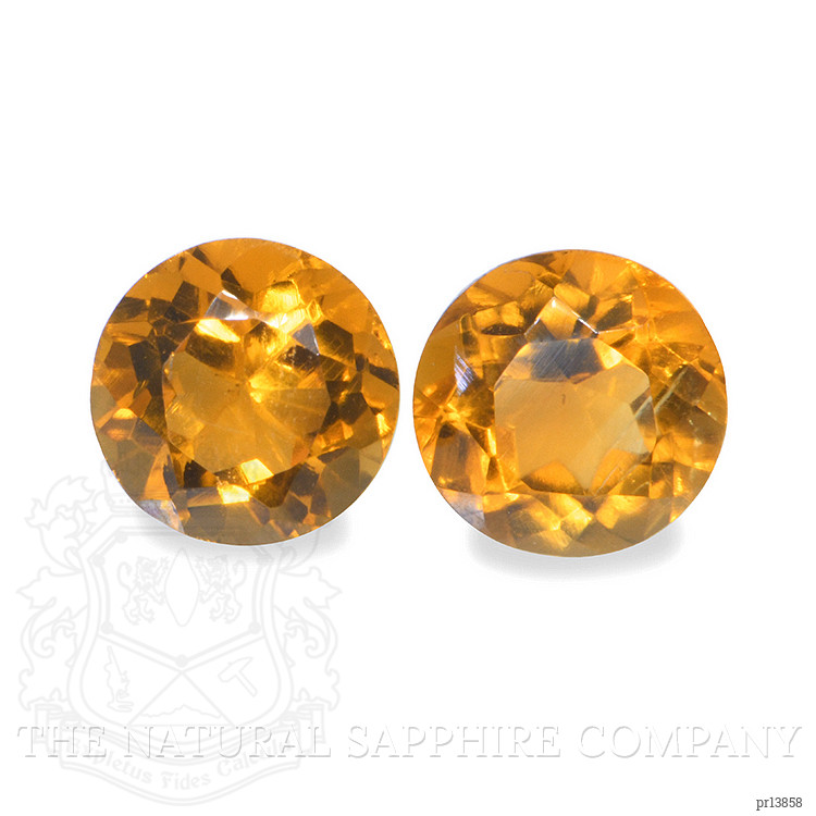 0.91 Ct.Tw. Yellowish Orange Madeira Citrine Pair from Brazil