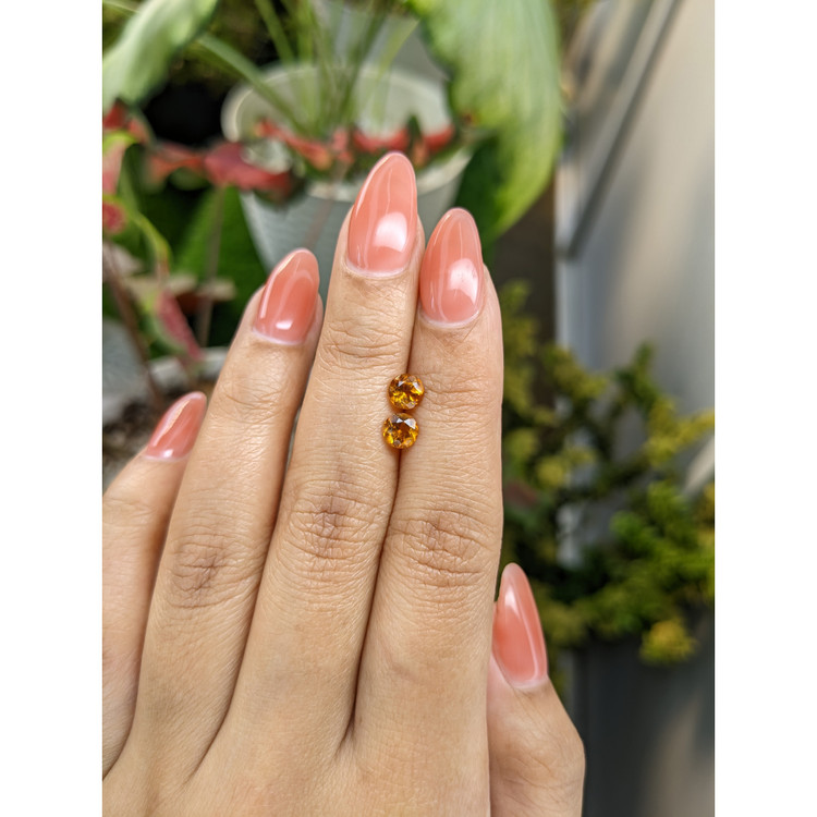 0.91 Ct.Tw. Madeira Citrine Pair from Brazil