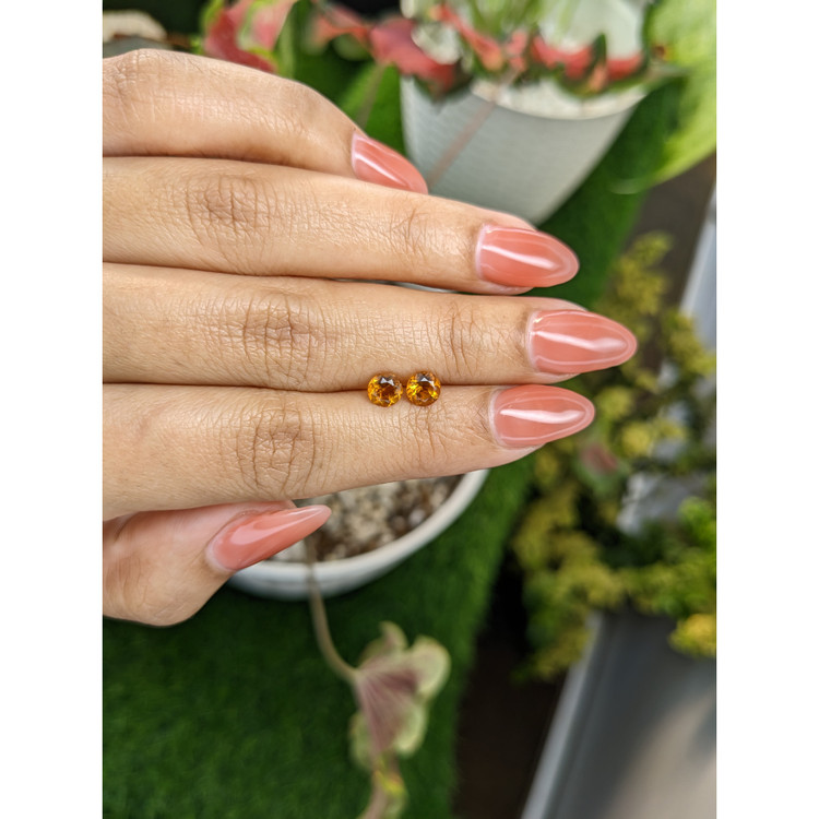 0.91 Ct.Tw. Madeira Citrine Pair from Brazil