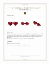 8.08 Ct.Tw.Total Carat Weight Ruby Pair from Burma (Myanmar) Appraisal