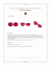 5.94 Ct.Tw.Total Carat Weight Pinkish Red Ruby Pair from Burma (Myanmar) Appraisal