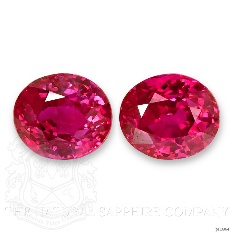 5.94 Ct.Tw. Pinkish Red Ruby Pair from Burma (Myanmar)