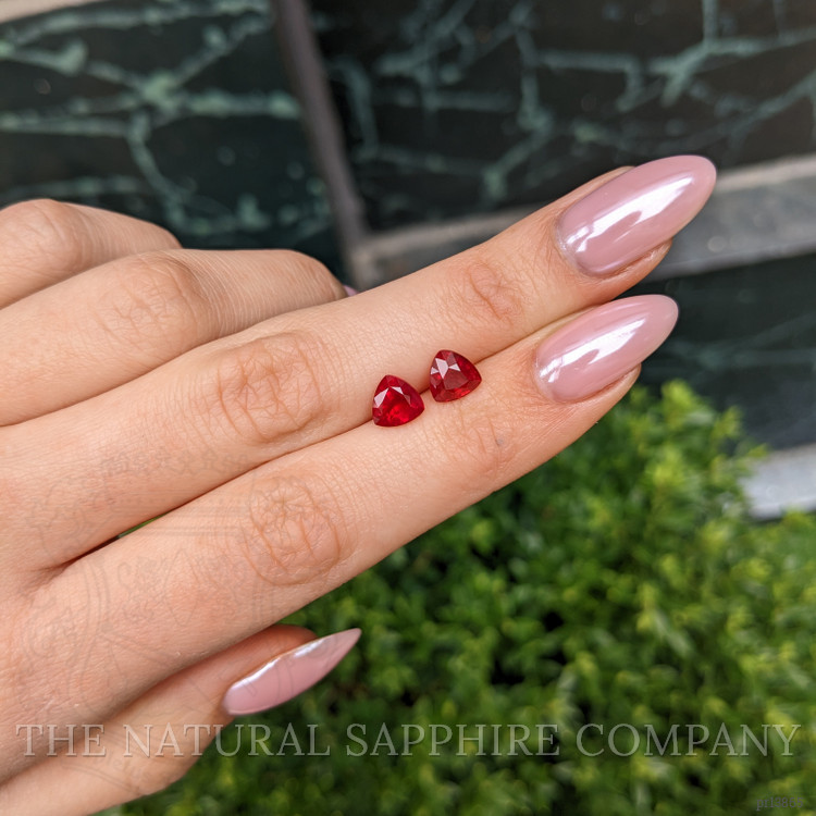 3.38 Ct.Tw. Ruby Pair from Burma (Myanmar)