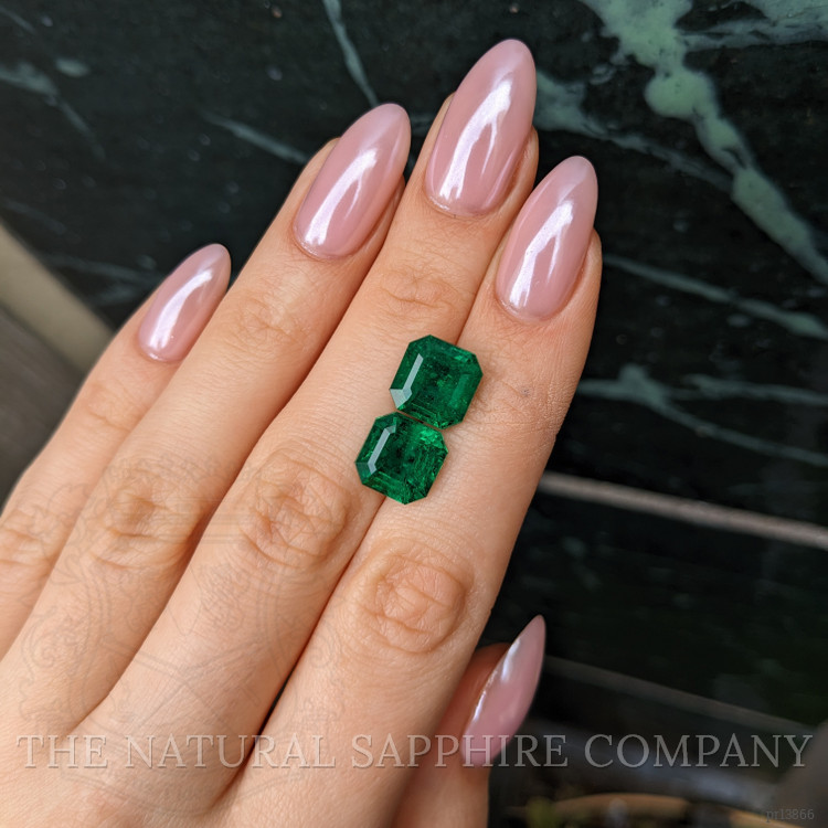 9.33 Ct.Tw. Emerald Pair from Zambia