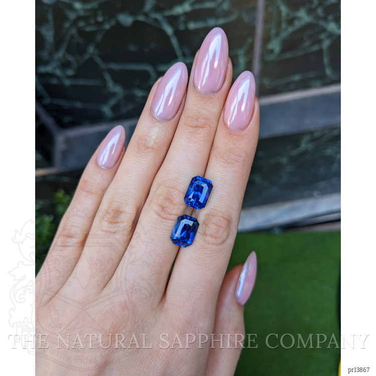 12.39 Ct.Tw. Blue Sapphire Pair from Ceylon (Sri Lanka)