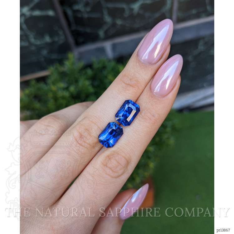 12.39 Ct.Tw. Blue Sapphire Pair from Ceylon (Sri Lanka)