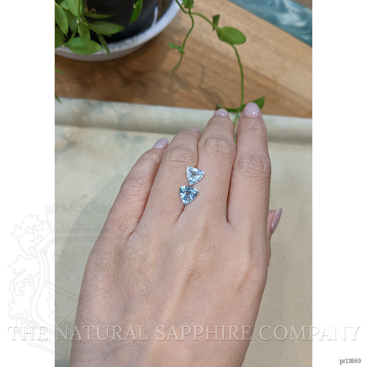 2.27 Ct.Tw. Blue Aquamarine Pair from Madagascar