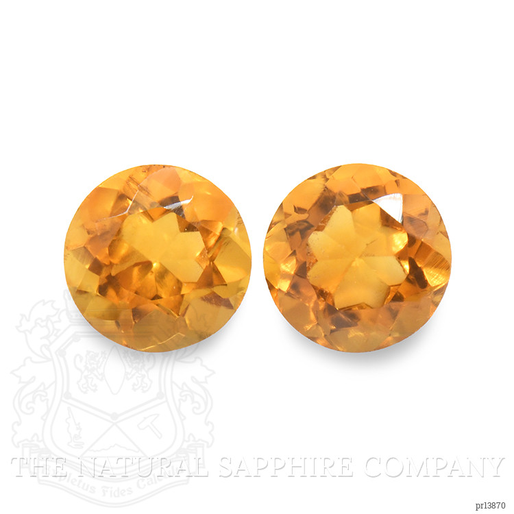 0.90 Ct.Tw. Yellowish Orange Madeira Citrine Pair from Brazil