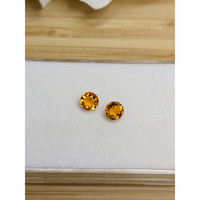 0.86 Ct.Tw.Total Carat Weight Yellowish Orange Madeira Citrine Pair from Brazil Life Style