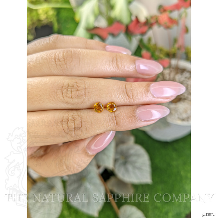 0.86 Ct.Tw. Yellowish Orange Madeira Citrine Pair from Brazil
