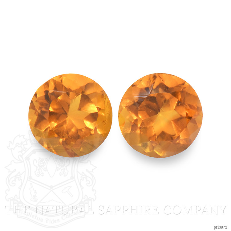 0.97 Ct.Tw. Yellowish Orange Madeira Citrine Pair from Brazil
