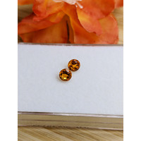 0.97 Ct.Tw.Total Carat Weight Yellowish Orange Madeira Citrine Pair from Brazil Life Style
