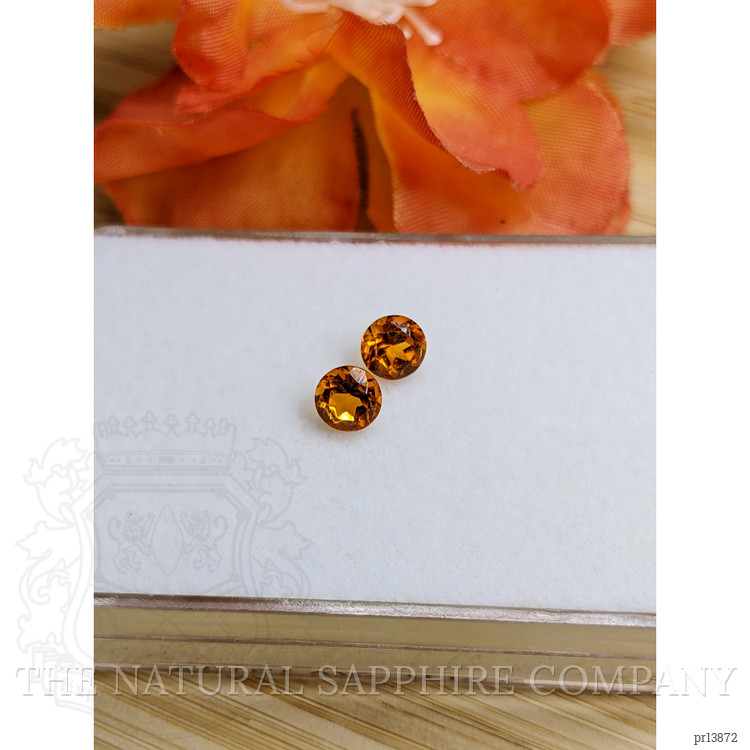 0.97 Ct.Tw. Yellowish Orange Madeira Citrine Pair from Brazil