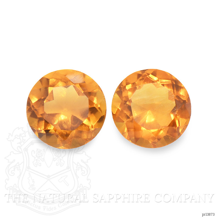 0.90 Ct.Tw. Yellowish Orange Madeira Citrine Pair from Brazil