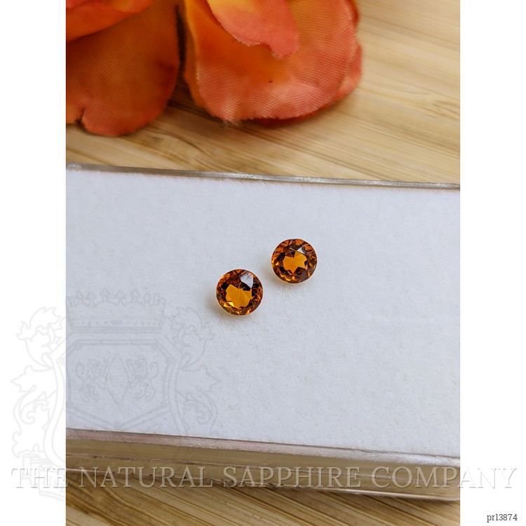 0.90 Ct.Tw. Orange Madeira Citrine Pair from Brazil