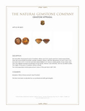0.92 Ct.Tw.Total Carat Weight Brownish Orange Madeira Citrine Pair from Brazil Appraisal