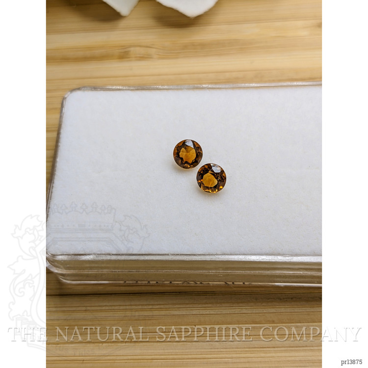 0.92 Ct.Tw. Brownish Orange Madeira Citrine Pair from Brazil