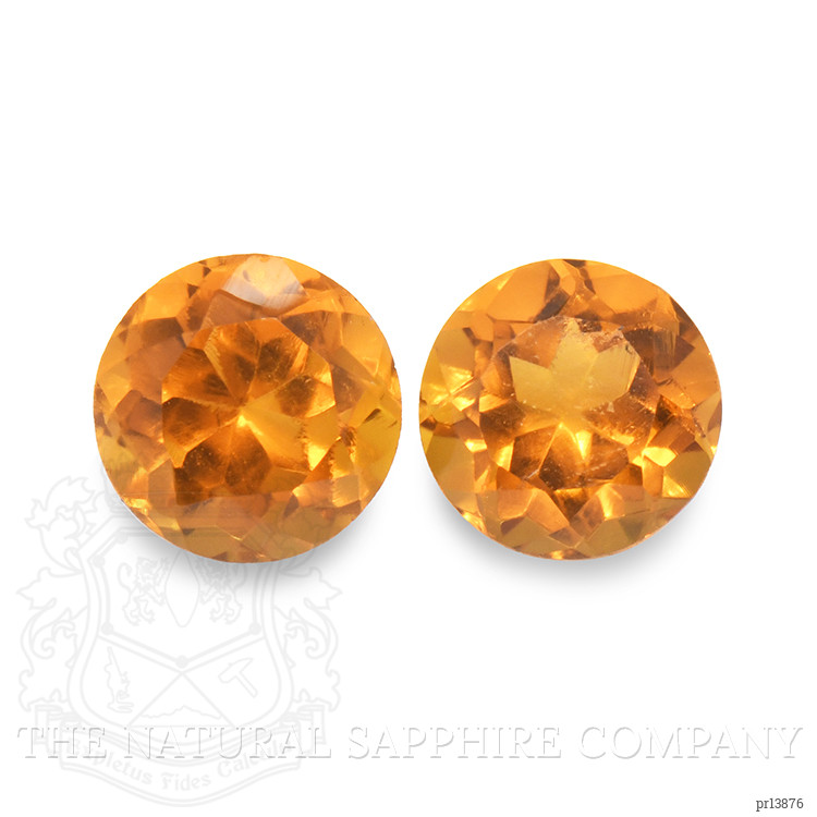 1.01 Ct.Tw. Yellowish Orange Madeira Citrine Pair from Brazil