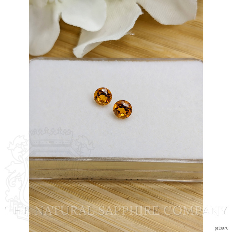 1.01 Ct.Tw. Yellowish Orange Madeira Citrine Pair from Brazil