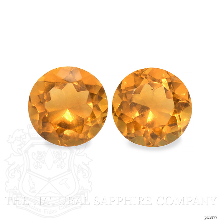 0.93 Ct.Tw. Yellowish Orange Madeira Citrine Pair from Brazil