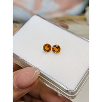 0.93&nbsp;Ct.Tw.Total Carat Weight Yellowish Orange Madeira Citrine Pair from Brazil Life Style