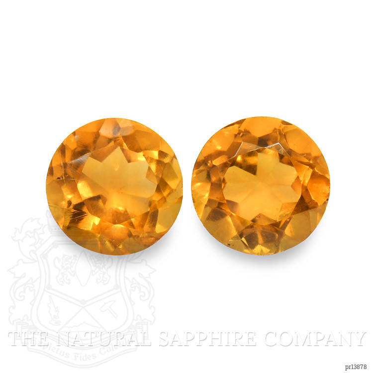 0.90 Ct.Tw. Yellowish Orange Madeira Citrine Pair from Brazil