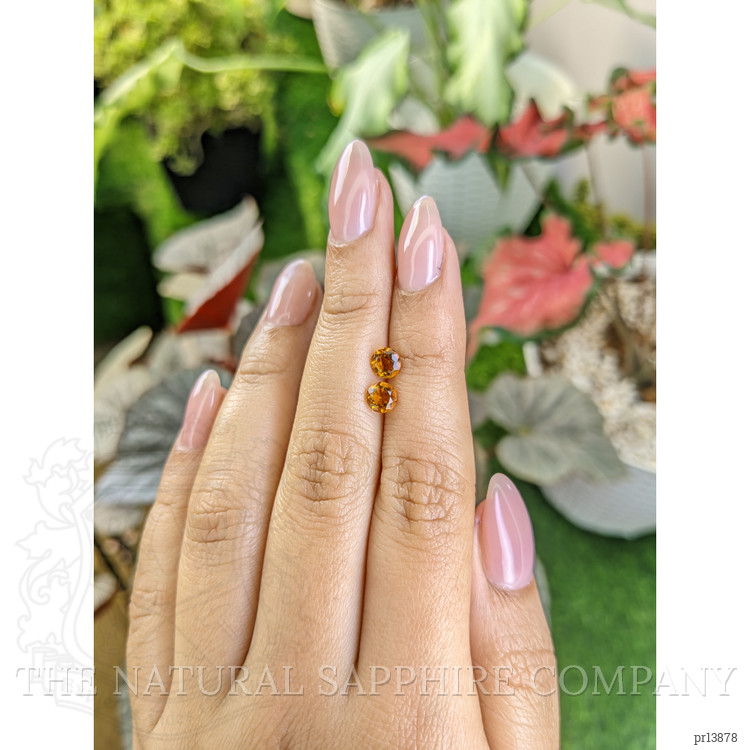 0.90 Ct.Tw. Yellowish Orange Madeira Citrine Pair from Brazil