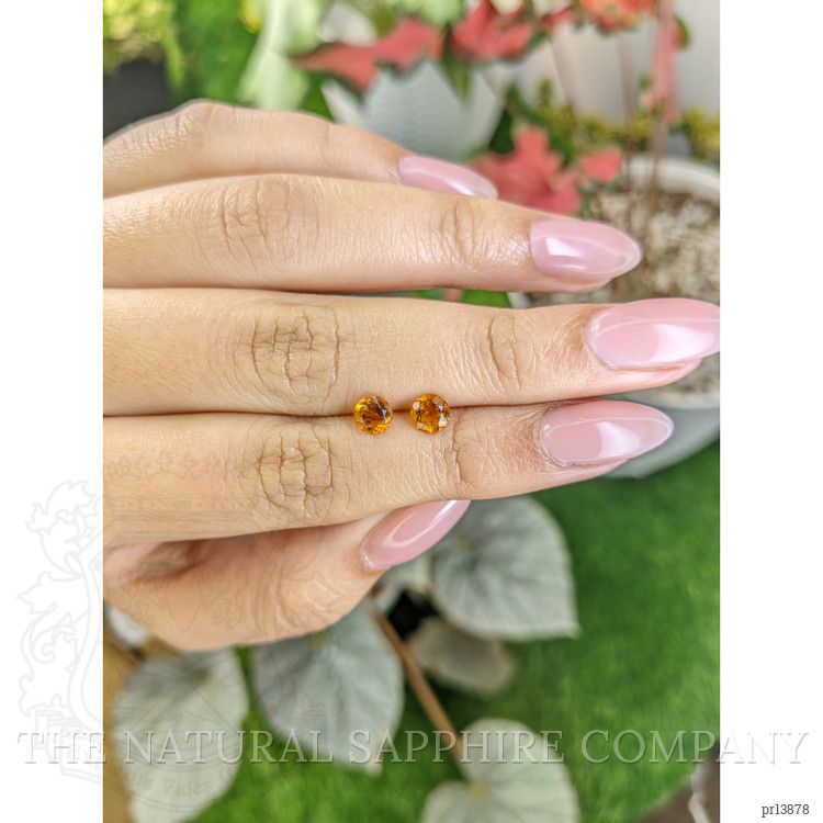 0.90 Ct.Tw. Yellowish Orange Madeira Citrine Pair from Brazil