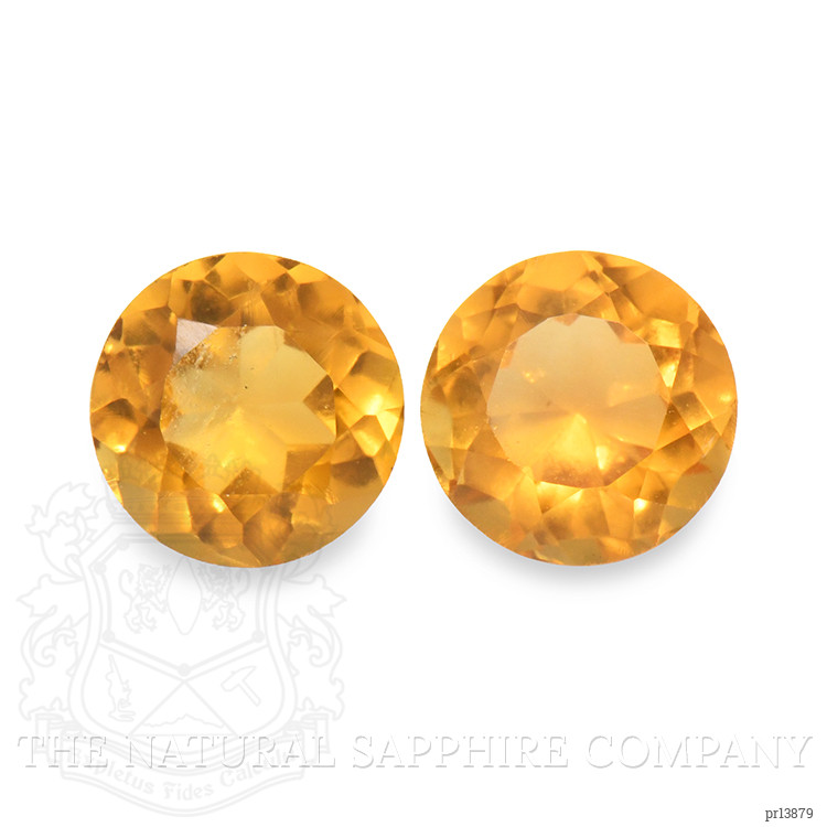0.97 Ct.Tw. Orangish Yellow Madeira Citrine Pair from Brazil