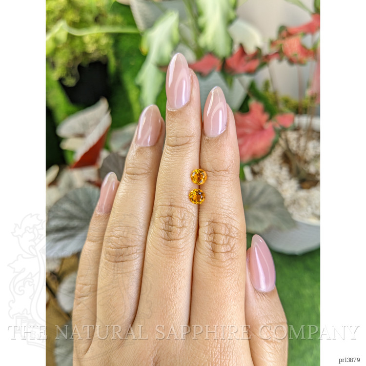 0.97 Ct.Tw. Orangish Yellow Madeira Citrine Pair from Brazil